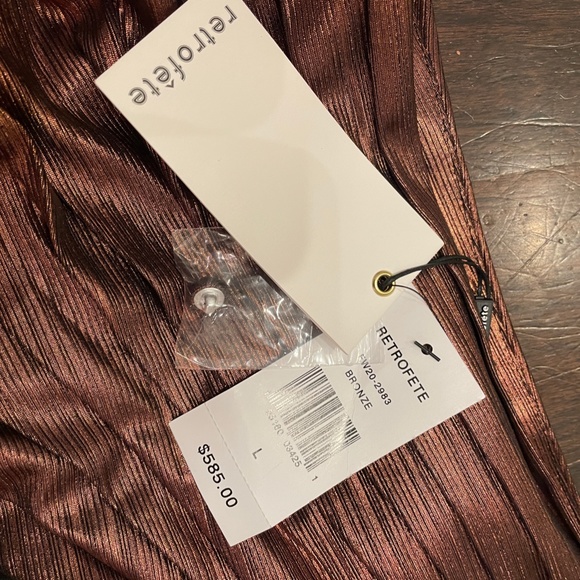 Retrofete Timi Coffee Jumpsuit LS Romper NWT Perfect Party Look 🥂 size M - Picture 9 of 9